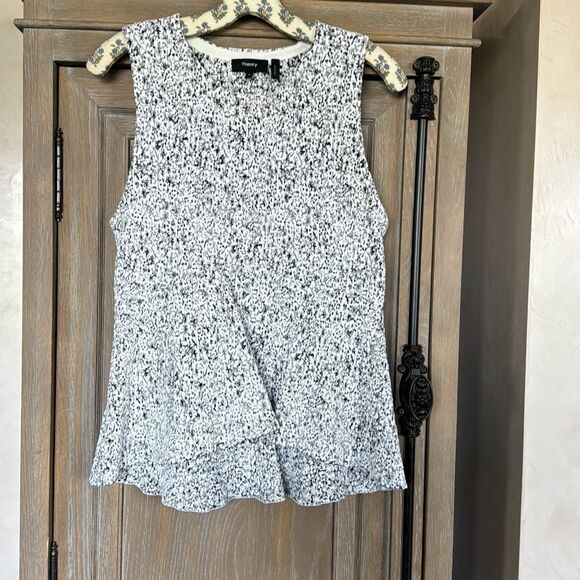 Theory Colisha Lustrate Sleeveless Peplum Stretch Top medium - Picture 5 of 11